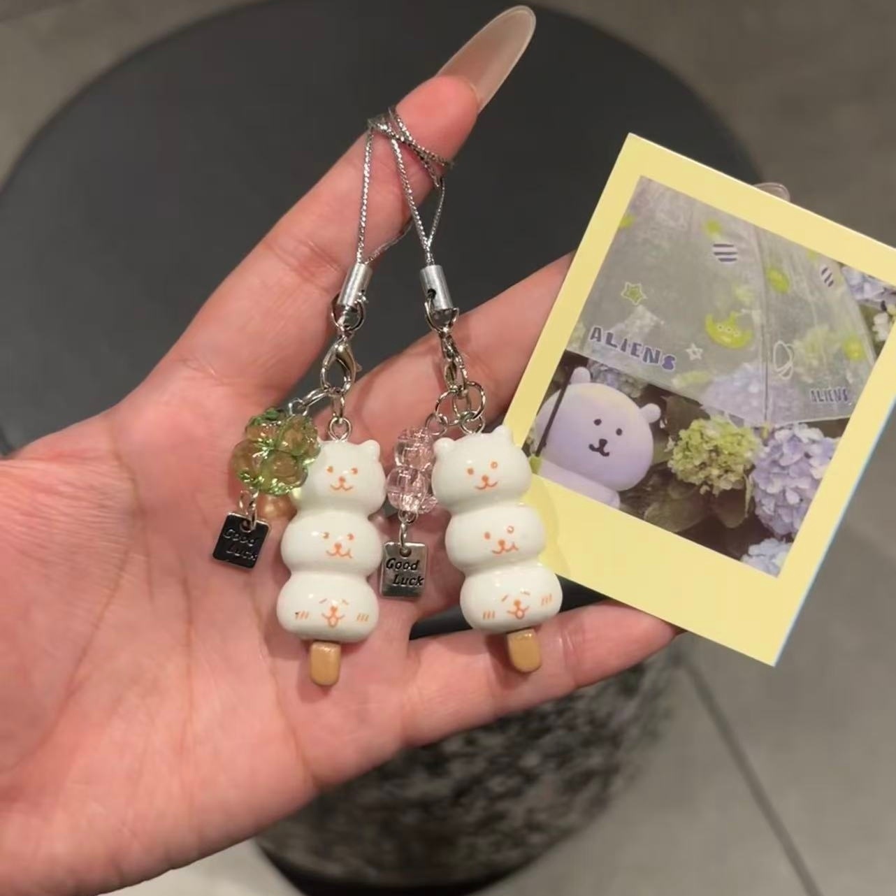 Resin Art Case - Joke Bear Lucky Leaf Phone Charms