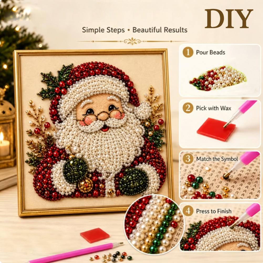 Christmas Santa Claus Pearl Ar - Resin Art Work recension och pris