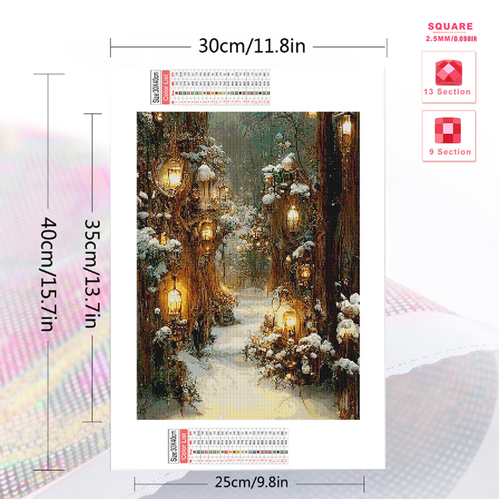 Huacan Diy Diamond Mosaic Wint - Resin Art Wallpaper recension och pris