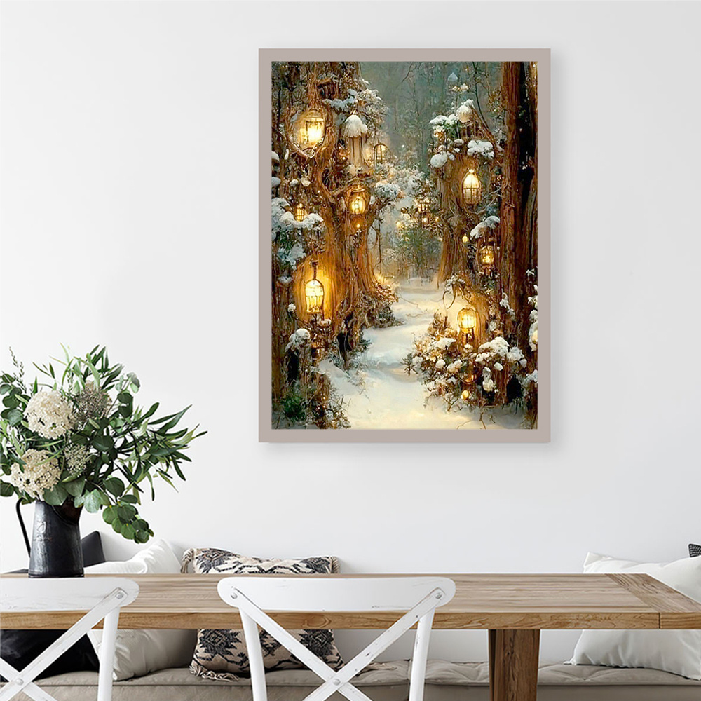 Huacan Diy Diamond Mosaic Wint - Resin Art Wallpaper recension och pris