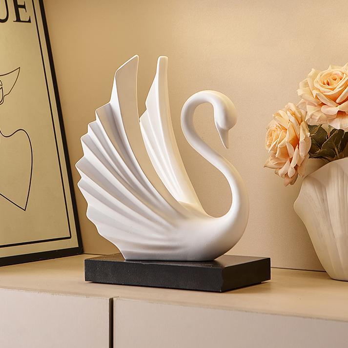 Resin Swan Couple Figurine Sim - Resin Art Wedding Gift recension och pris