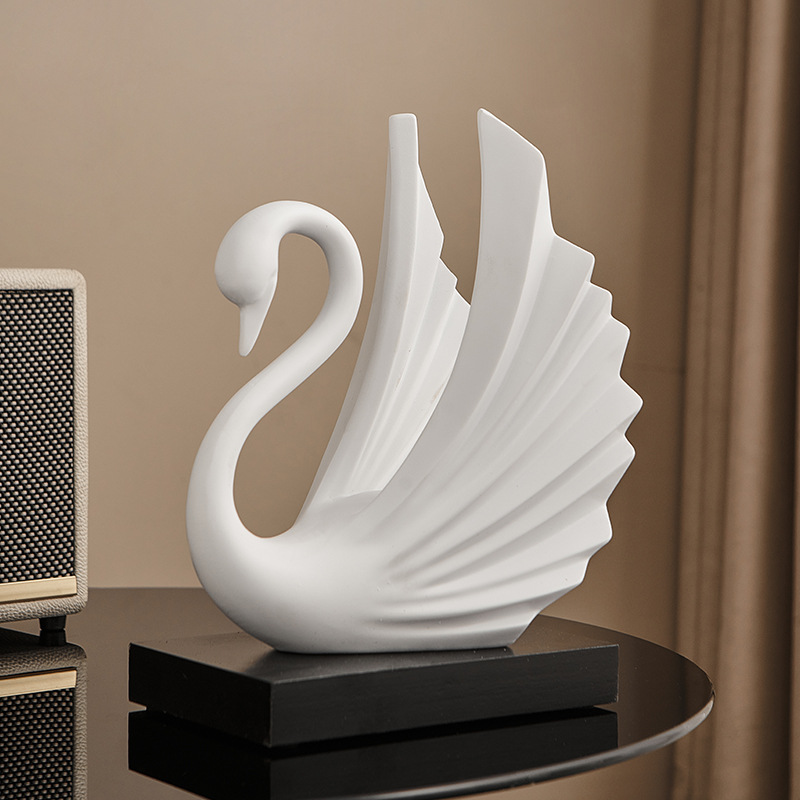 Resin Swan Couple Figurine Sim - Resin Art Wedding Gift recension och pris