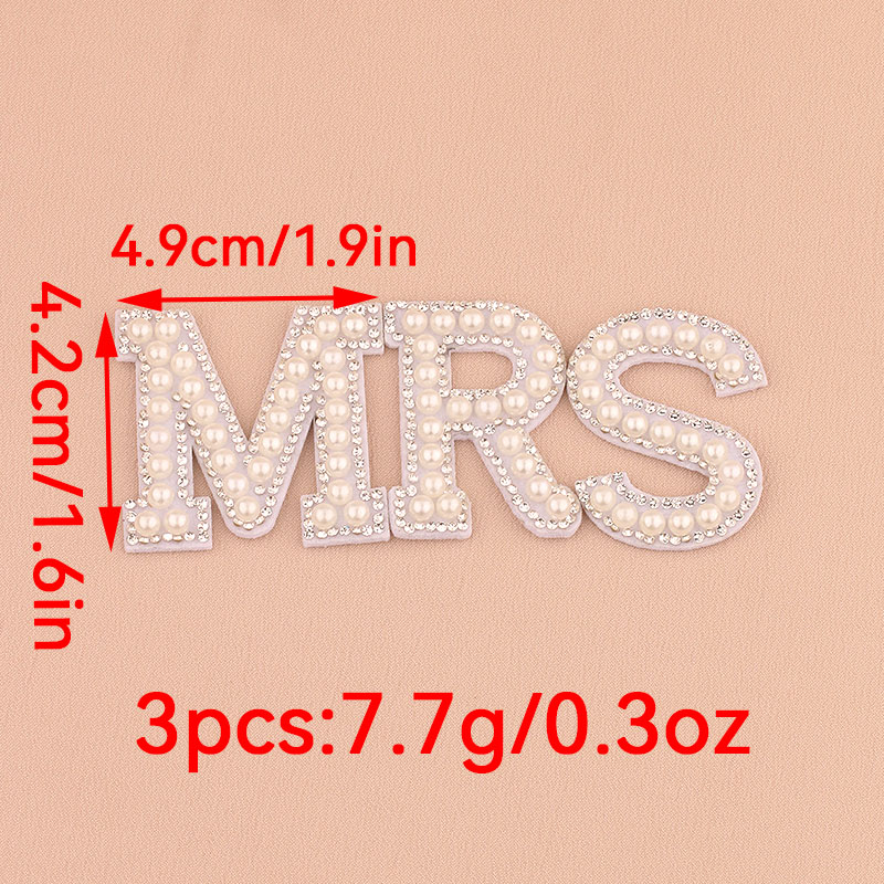 1 Set MRS Faux Pearl Rhineston - Resin Art Alphabet recension och pris